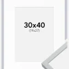 Ramme Oslo Hvid 30x40 cm - Passepartout Hvid 20x28 cm