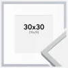 Ramme Oslo Hvid 30x30 cm - Passepartout Hvid 20x20 cm