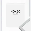 Ramme Oslo Hvid 40x50 cm - Passepartout Hvid 27x35 cm
