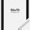 Ramme Oslo Hvid 50x70 cm - Passepartout Sort 42x59,4 cm (A2)