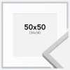 Ramme Oslo Hvid 50x50 cm - Passepartout Hvid 35x35 cm