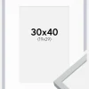 Ramme Oslo Hvid 30x40 cm - Passepartout Hvid 20x30 cm