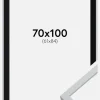 Ramme Oslo Hvid 70x100 cm - Passepartout Sort 62x85 cm