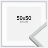 Ramme Oslo Hvid 50x50 cm - Passepartout Hvid 40x40 cm