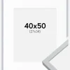 Ramme Oslo Hvid 40x50 cm - Passepartout Hvid 28x35 cm