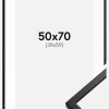 Ramme Oslo Sort 50x70 cm - Passepartout Hvid 40x60 cm