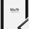 Ramme Oslo Sort 50x70 cm - Passepartout Sort 42x59,4 cm (A2)