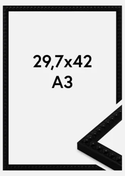Ramme Perla Akrylglas Sort 29.7x42 cm (A3)