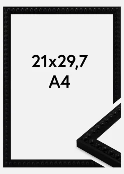 Ramme Perla Akrylglas Sort 21x29,7 cm (A4)
