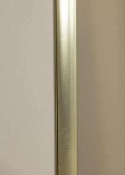 Ramme Poster Frame Aluminum Gold 70x100 cm - Passepartout Hvid 59,4x84 cm (A1)