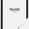 Ramme Poster Frame Aluminum Sølv 70x100 cm - Passepartout Sort 62x85 cm