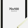 Ramme Poster Frame Aluminum Gold 70x100 cm - Passepartout Sort 60x90 cm