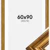 Ramme Rokoko Guld 60x90 cm - Passepartout Hvid 50x75 cm