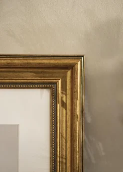 Ramme Rokoko Guld 70x90 cm - Passepartout Hvid 55x70 cm