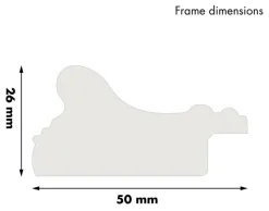 Ramme Rokoko Guld 70x90 cm - Passepartout Hvid 56x71 cm