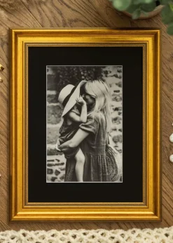 Ramme Rokoko Guld 50x60 cm - Passepartout Sort 14x18 inches