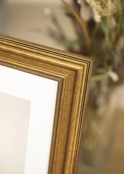 Ramme Rokoko Guld 50x60 cm - Passepartout Hvid 37x46 cm