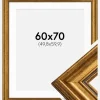 Ramme Rokoko Guld 60x70 cm - Passepartout Hvid 20x24 inches