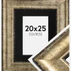 Ramme Saltsjöbaden Antikguld 20x25 cm - Passepartout Sort 13x19,5 cm