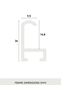 Ramme Sandhamn Sort - Valgfri Størrelse (Plexiglas)