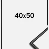 Ramme Scandi Akrylglas Matt Sort 40x50 cm