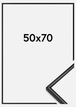 Ramme Scandi Akrylglas Matt Sort 50x70 cm