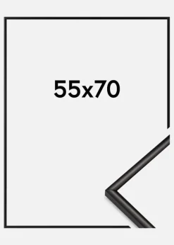 Ramme Scandi Akrylglas Matt Sort 55x70 cm