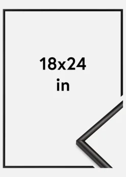 Ramme Scandi Akrylglas Matt Sort 18x24 inches (45,72x60,96 cm)