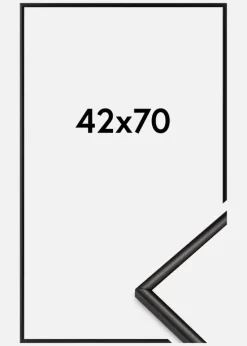 Ramme Scandi Akrylglas Matt Sort 42x70 cm