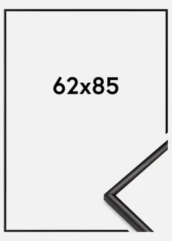 Ramme Scandi Akrylglas Matt Sort 62x85 cm