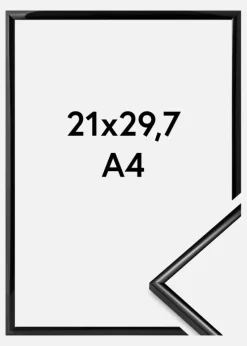 Ramme Scandi Akrylglas Sort 21x29,7 cm (A4)