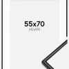 Ramme Scandi Mat Sort 55x70 cm - Passepartout Hvid 43x60 cm