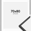 Ramme Scandi Mat Sort 70x80 cm - Passepartout Hvid 60x65 cm