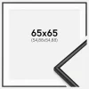 Ramme Scandi Mat Sort 65x65 cm - Passepartout Hvid 22x22 inches