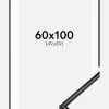 Ramme Scandi Mat Sort 60x100 cm - Passepartout Hvid 50x90 cm