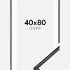 Ramme Scandi Mat Sort 40x80 cm - Passepartout Hvid 32x70 cm