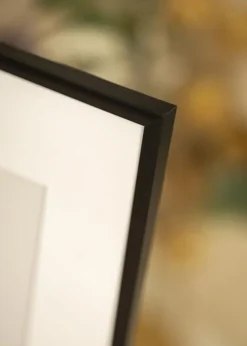 Ramme Scandi Matt Sort 70x100 cm - Passepartout Hvid 60x90 cm