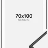 Ramme Scandi Matt Sort 70x100 cm - Passepartout Hvid 59,4x84 cm (A1)