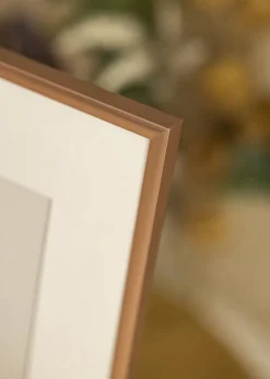 Ramme Scandi Rosaguld 40x60 cm - Passepartout Hvid 25x50 cm