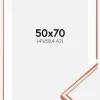 Ramme Scandi Rosaguld 50x70 cm - Passepartout Hvid 42x59,4 cm (A2)