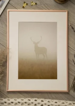 Ramme Scandi Rosaguld 50x70 cm - Passepartout Hvid 42x59,4 cm (A2)