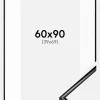 Ramme Scandi Sort 60x90 cm - Passepartout Hvid 40x70 cm