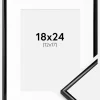 Ramme Scandi Sort 18x24 cm - Passepartout Hvid 13x18 cm