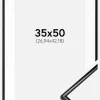 Ramme Scandi Sort 35x50 cm - Passepartout Hvid 11x17 inches
