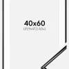 Ramme Scandi Sort 40x60 cm - Passepartout Hvid 32,9x48,3 cm (A3+)