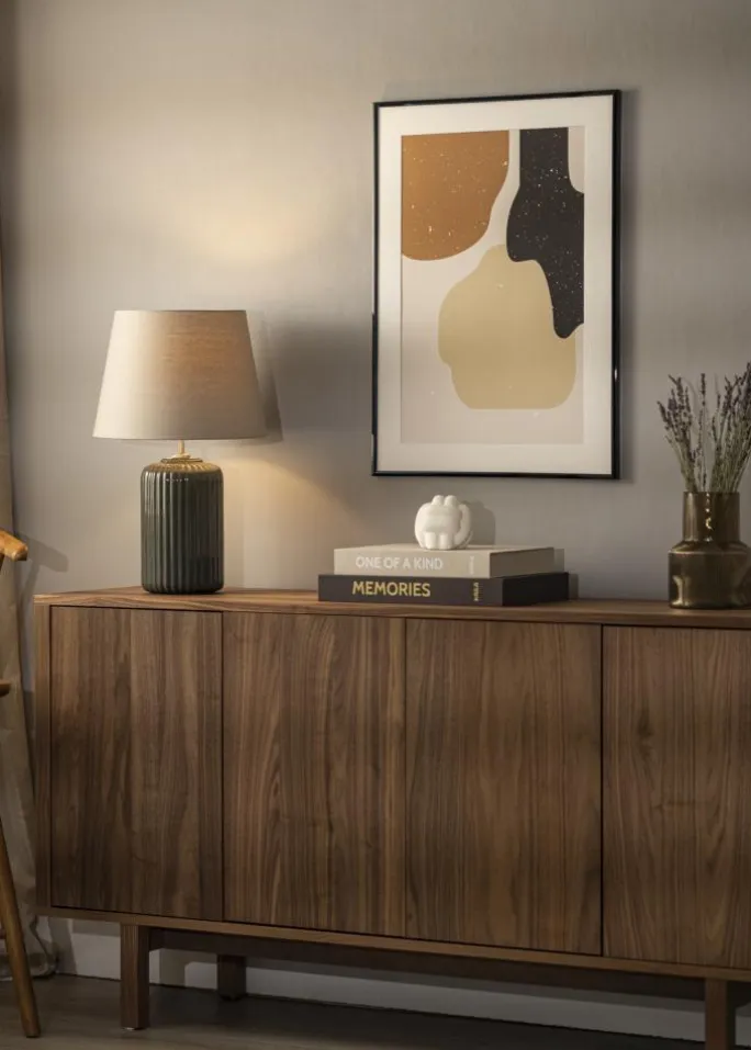 Ramme Scandi Sort 70x100 cm - Passepartout Hvid 60x90 cm