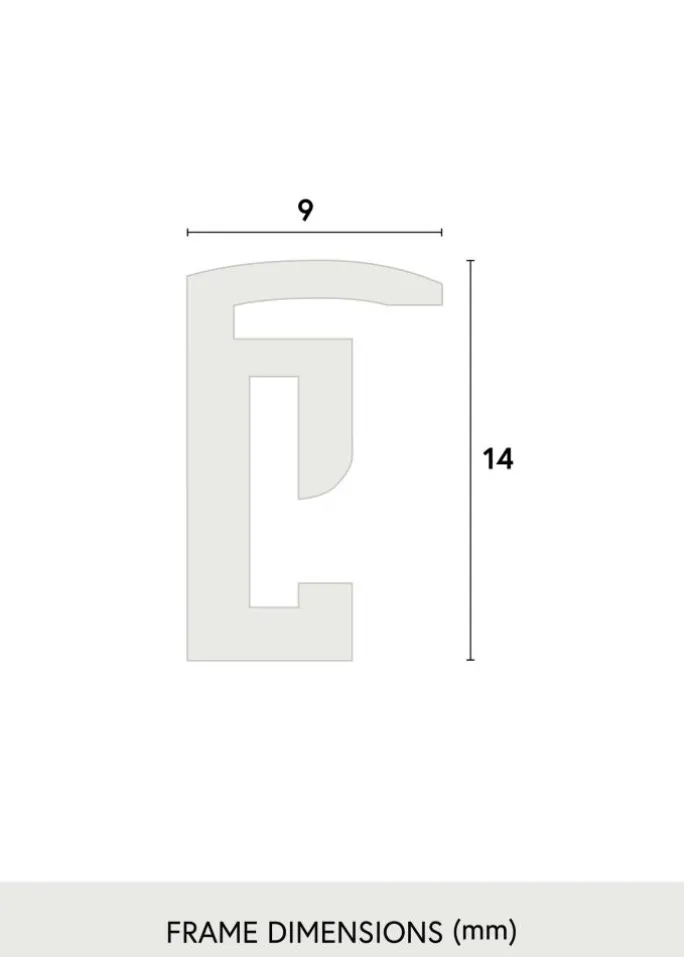 Ramme Scandi Sort 28x35 cm - Passepartout Hvid 20x25 cm