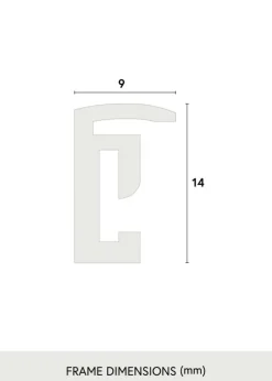 Ramme Scandi Sort 30x30 cm - Passepartout Hvid 20x20 cm