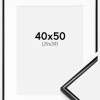 Ramme Scandi Sort 40x50 cm - Passepartout Hvid 30x40 cm