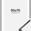 Ramme Scandi Sort 50x70 cm - Passepartout Hvid 42x59,4 cm (A2)